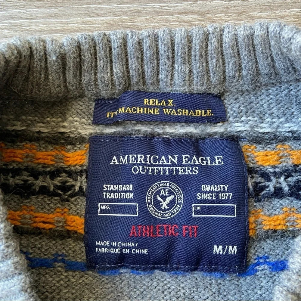 American Eagle Outfitters Fairisle Crew Neck Ugly Sweater - Picture 3 of 11